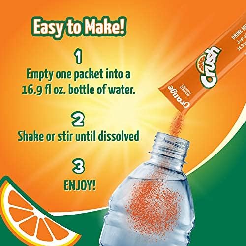 Crush Orange Powder Drink Mix – Sugar Free, 72 Servings for Flavorful Hydration