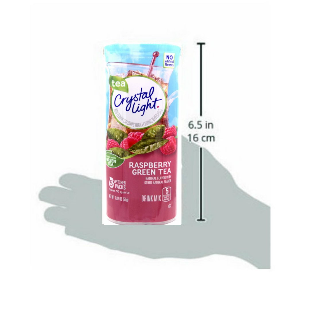 Crystal Light Green Tea Raspberry Drink Mix – 20 Packets + 4 Canisters