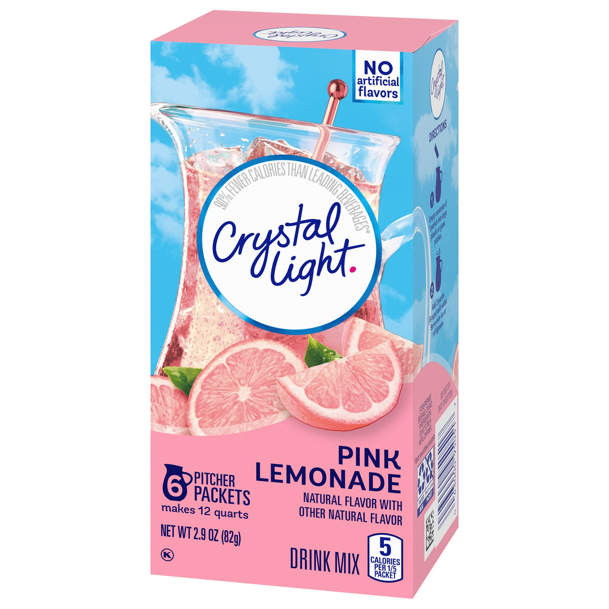 Crystal Light Pink Lemonade Drink Mix – Sugar-Free, 5 Cal Per Serving | Pack of 6 (2.9 oz each)