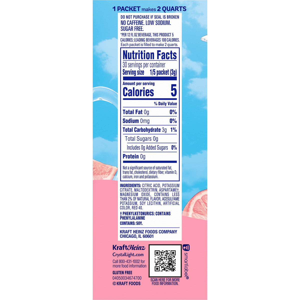 Crystal Light Pink Lemonade Drink Mix – Sugar-Free, 5 Cal Per Serving | Pack of 6 (2.9 oz each)