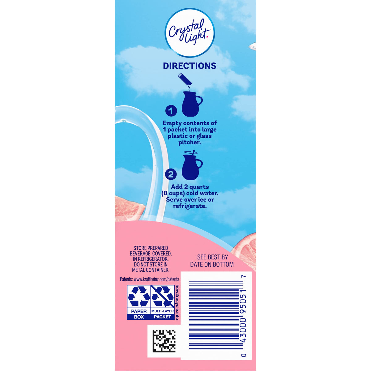 Crystal Light Pink Lemonade Drink Mix – Sugar-Free, 5 Cal Per Serving | Pack of 6 (2.9 oz each)