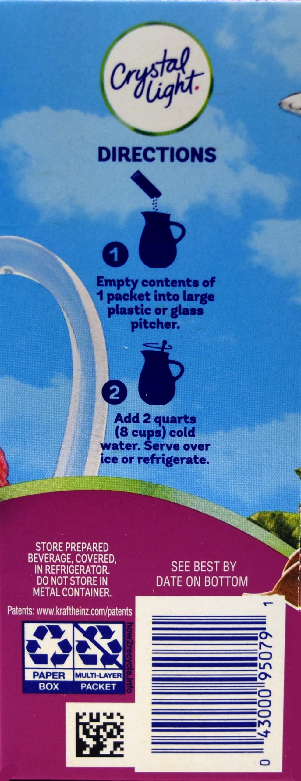 Crystal Light Raspberry Iced Tea Drink Mix – Pack of 5 (12 Quarts per Canister), 5 Calories per 8 oz