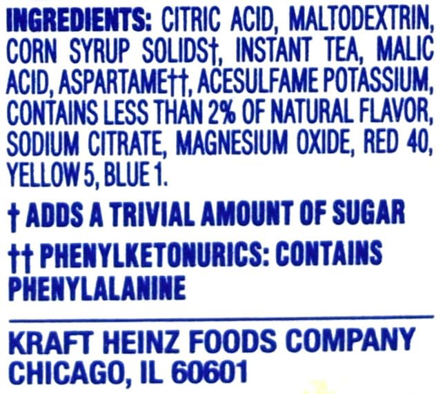 Crystal Light Raspberry Iced Tea Drink Mix – Pack of 5 (12 Quarts per Canister), 5 Calories per 8 oz