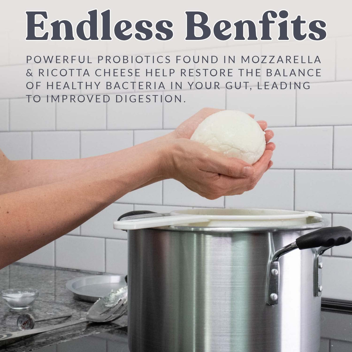 Mozzarella & Ricotta Cheese Making Kit | 5-Piece DIY Set | Cultures For Health