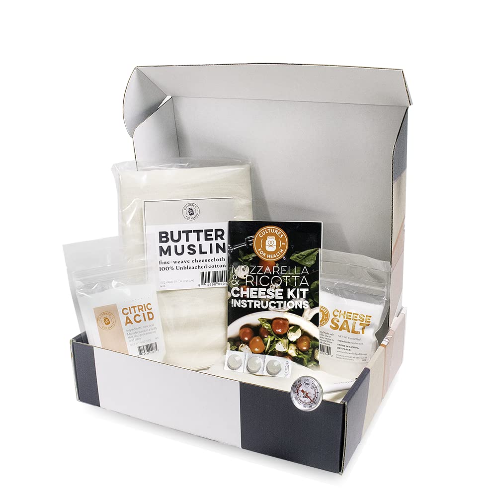 Mozzarella & Ricotta Cheese Making Kit | 5-Piece DIY Set | Cultures For Health