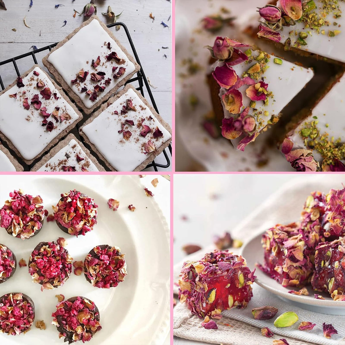Cure wid Pure Dried Rose Buds & Petals – Edible 1LB, Preservative-Free