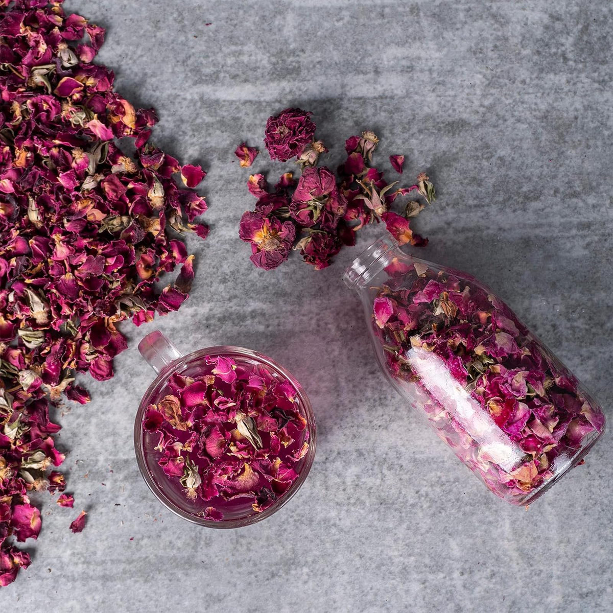 Cure wid Pure Dried Rose Buds & Petals – Edible 1LB, Preservative-Free