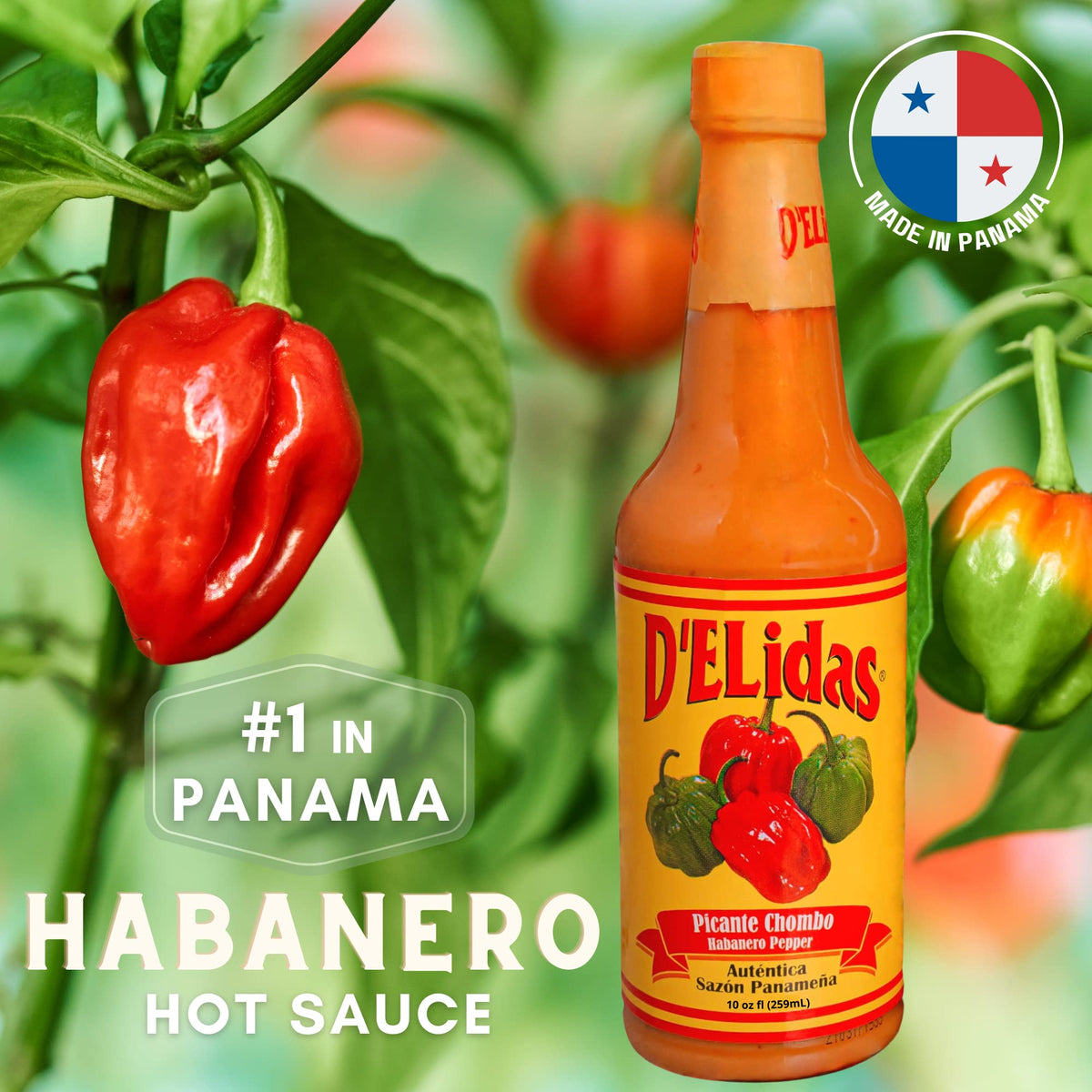 D'ELidas Habanero Hot Sauce – Non-GMO, Keto-Friendly Panamanian Pepper (Pack of 2)