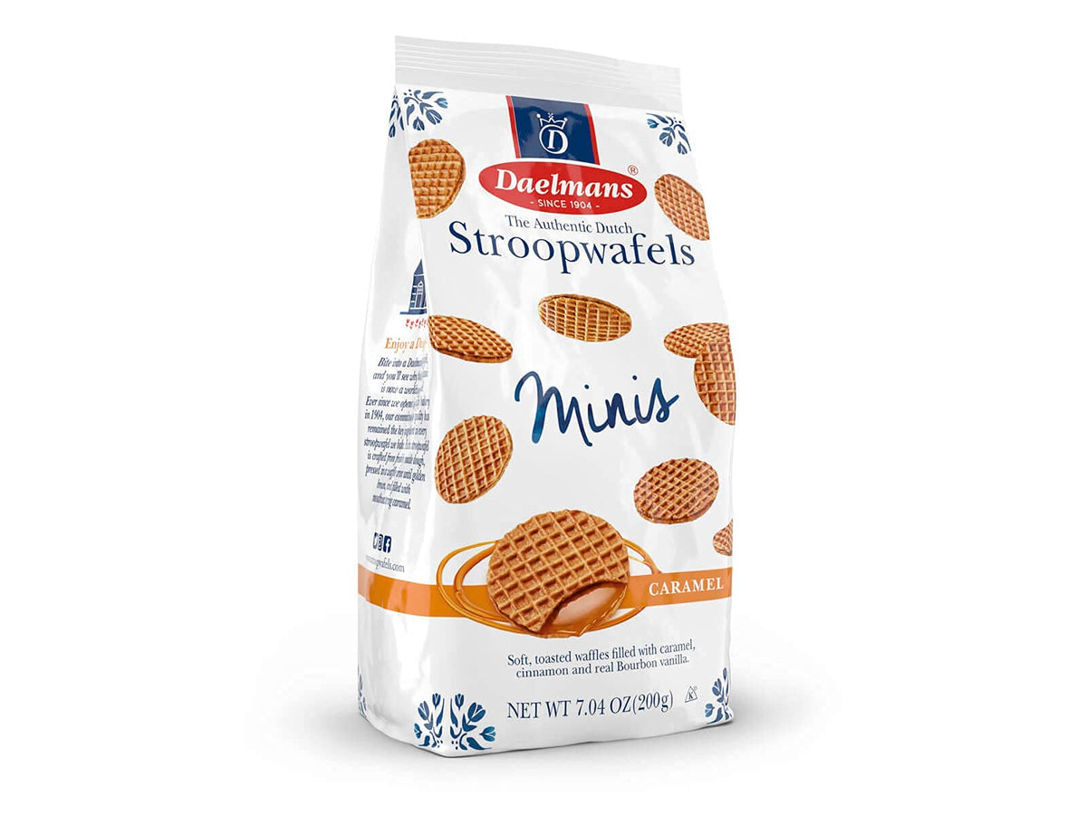Daelmans Mini Caramel Stroopwafels | Soft Dutch Waffles for Coffee & Tea | Kosher Dairy