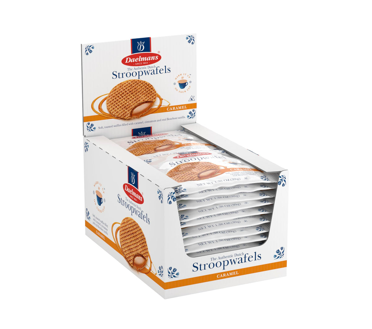 Daelmans Caramel Stroopwafel – The Original Dutch Waffle Cookies, 24 Count