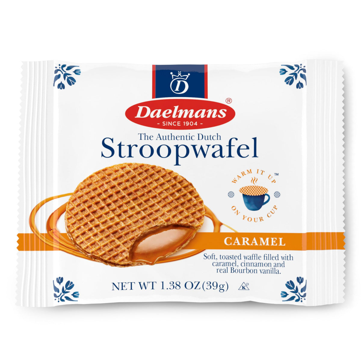 Daelmans Caramel Stroopwafel – The Original Dutch Waffle Cookies, 24 Count