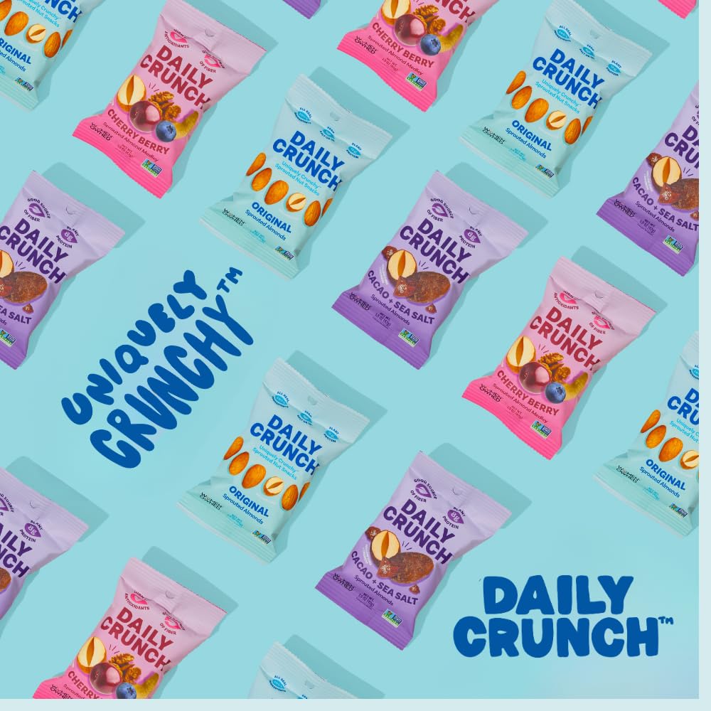 Daily Crunch Sprouted Almonds - Dill Pickle 1.5oz On-The-Go Bags (8 Count)