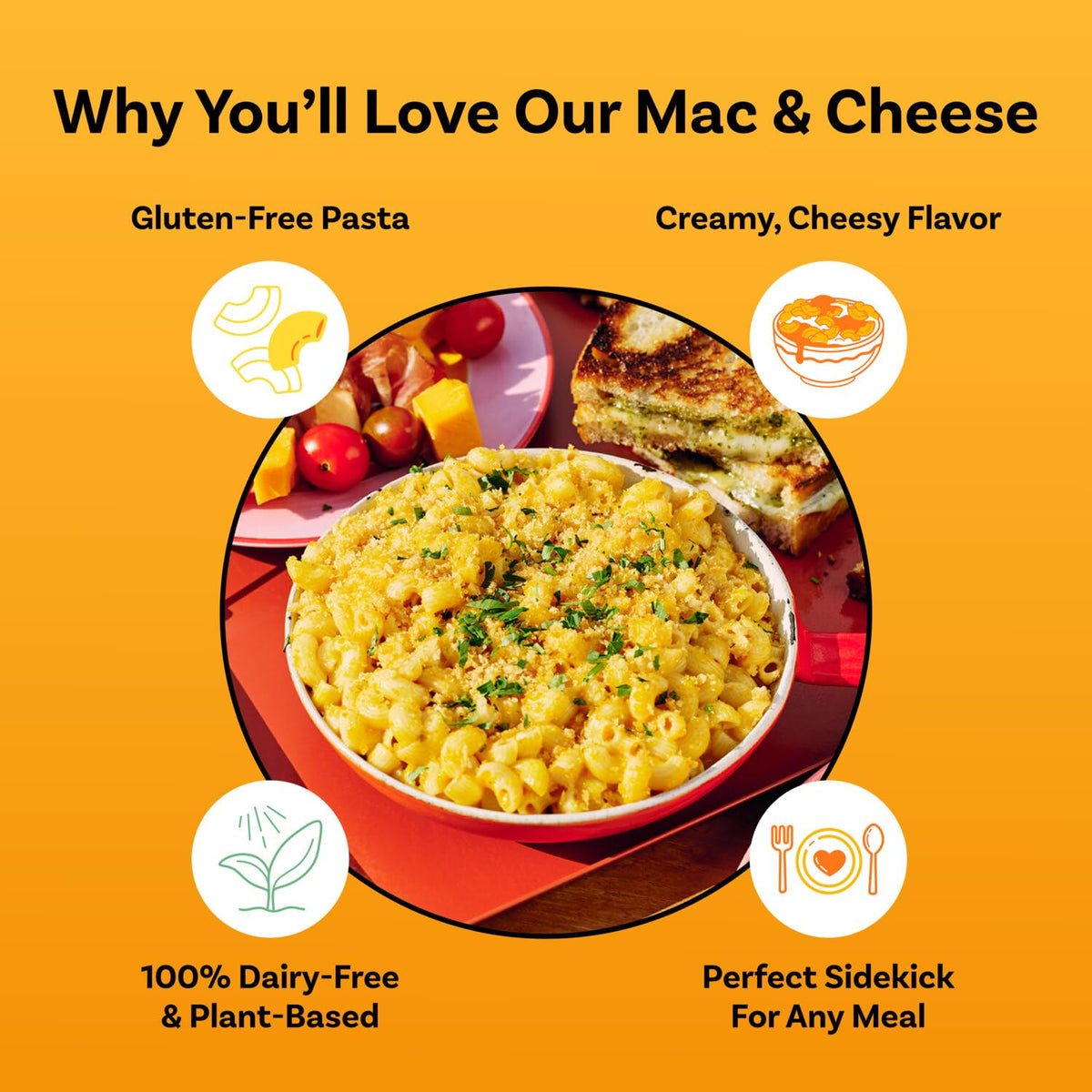 Daiya Dairy Free Gluten Free Cheddar Deluxe Mac & Cheese – Plant-Based Rice Pasta, Pack of 8 (10.6 oz)