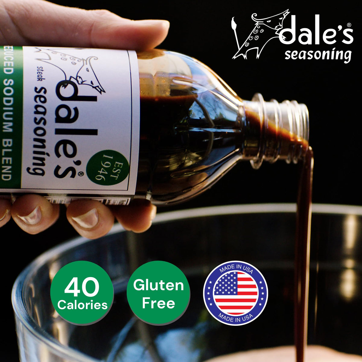 Dales Steak Seasoning – Reduced Sodium, No Cholesterol, Gluten Free | 16 oz Bottle (3 Pack) | Instant Flavor for All Meats