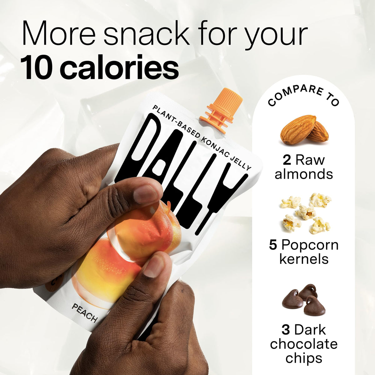 DALLY Peach Drinkable Konjac Jelly – 10 Calorie, Keto + Gluten Free Snack