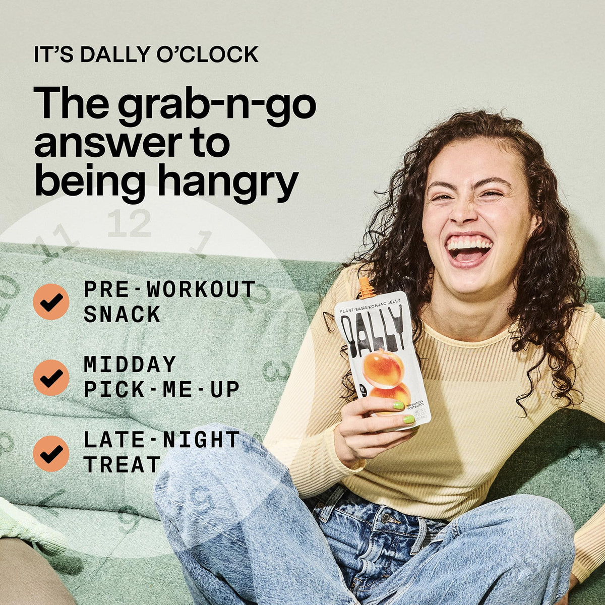 DALLY Peach Drinkable Konjac Jelly – 10 Calorie, Keto + Gluten Free Snack