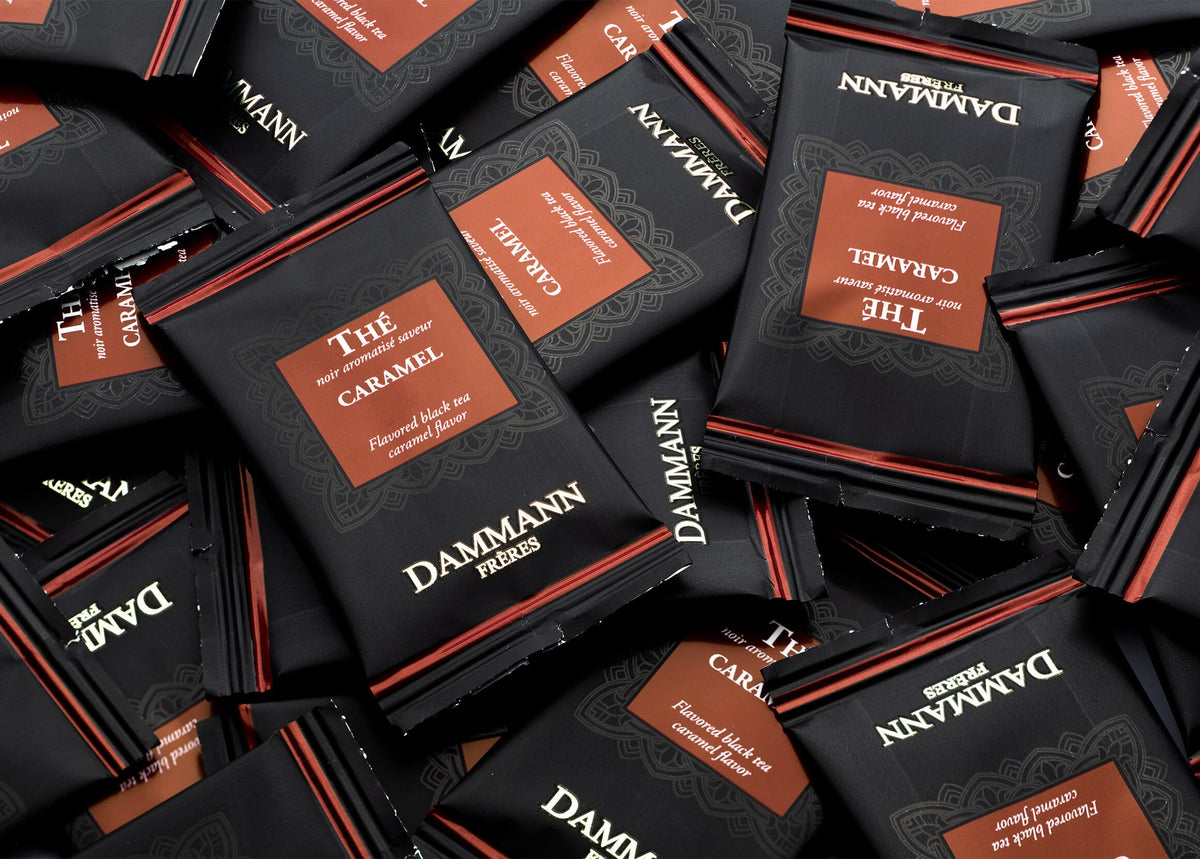 Dammann Frères Caramel Toffee Tea Sachets – Premium French Black Tea, 24 Sachets