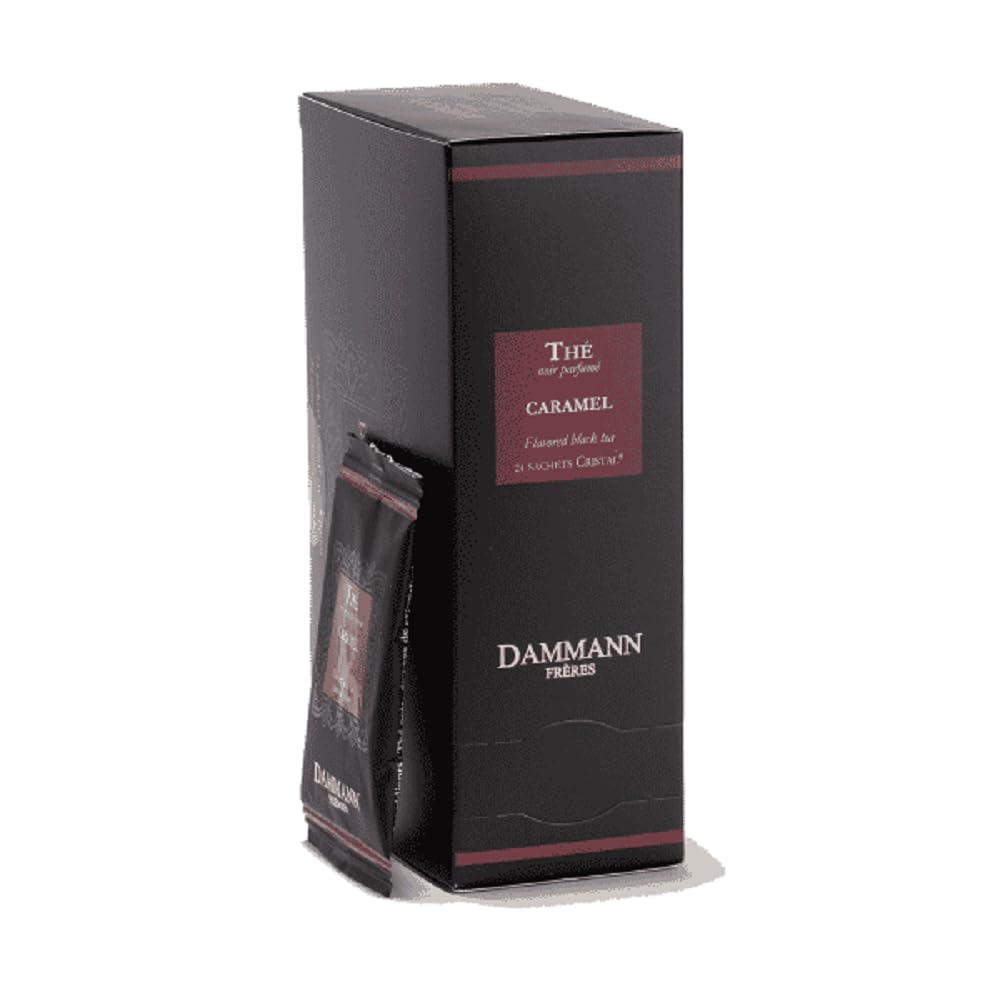 Dammann Frères Caramel Toffee Tea Sachets – Premium French Black Tea, 24 Sachets