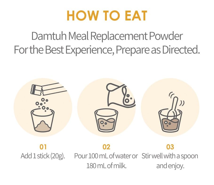 Damtuh Misugaru Powder Drink Mix – 12-Grain Roasted Multigrain, Caffeine-Free, 40 Sticks