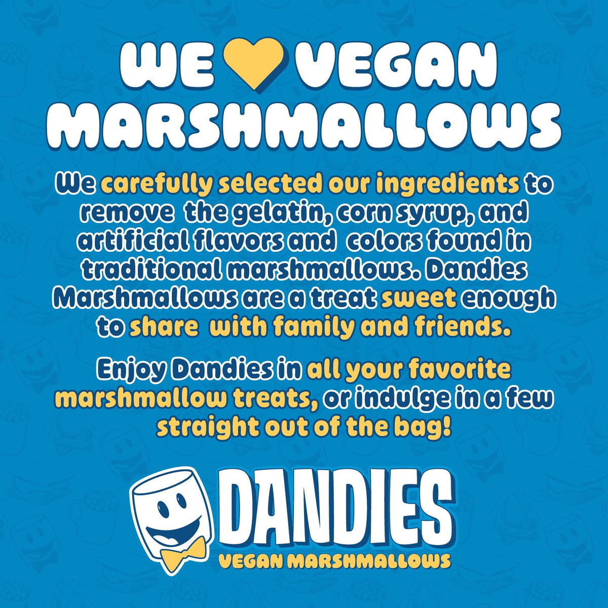 DANDIES Vegan Marshmallows — No Artificial Flavors, Dyes, Corn Syrup, or Gelatin (4 Pack 10 oz)