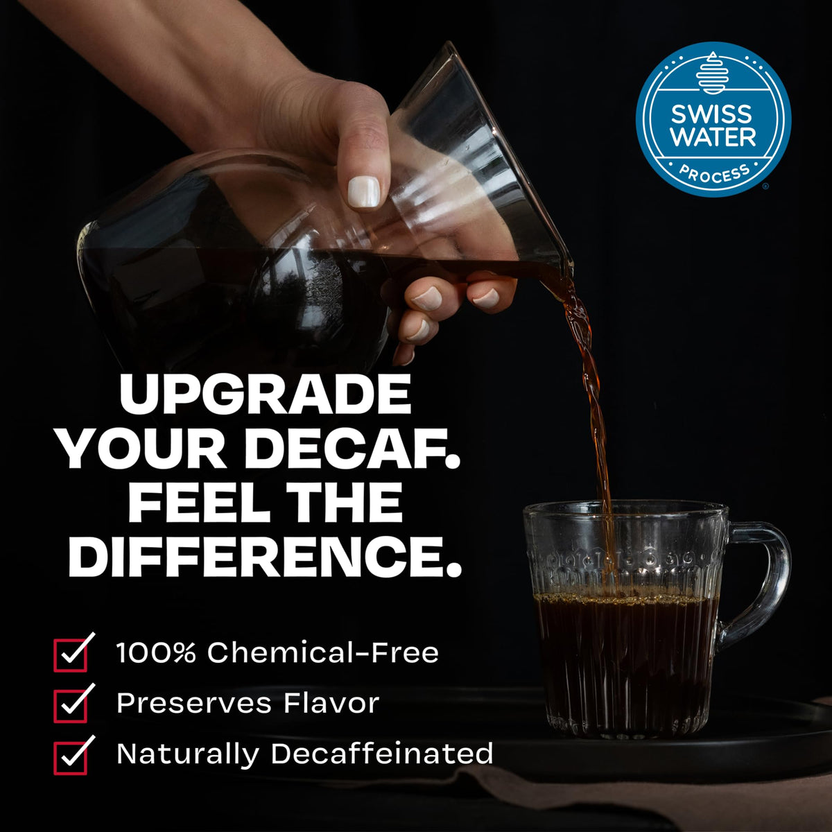 Danger Coffee by Dave Asprey — Swiss Water Decaf Ground Coffee, Medium Roast, 10.9 oz