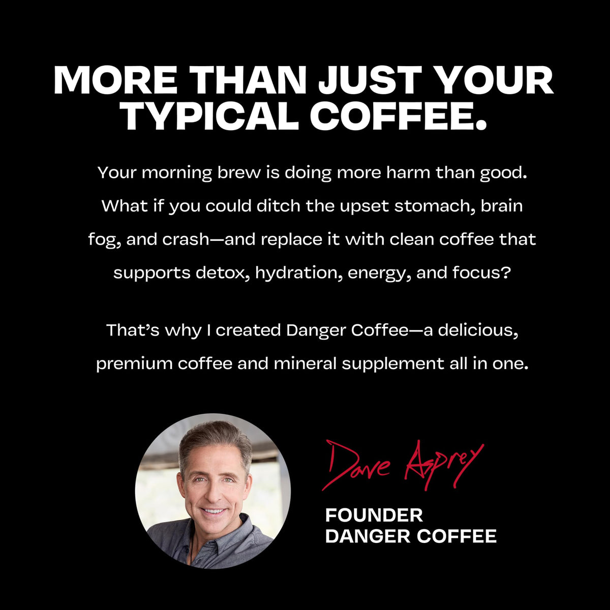 Danger Coffee by Dave Asprey – Swiss Water Decaf Whole Bean, Remineralized, Mold-Free & Lab-Tested, Medium Roast 10.9 oz