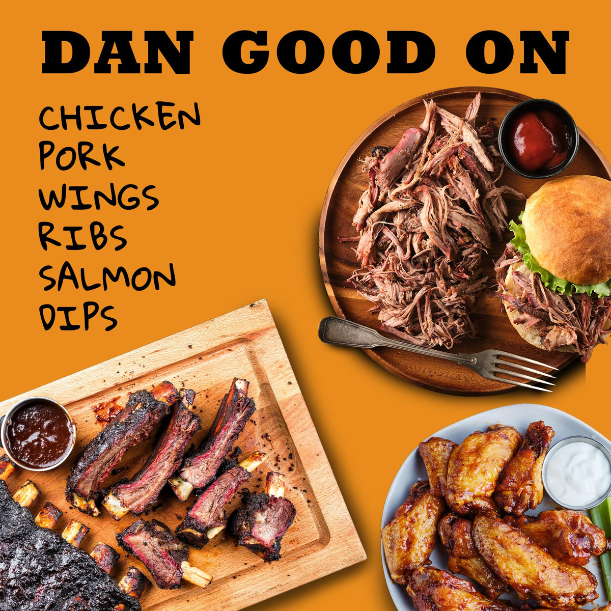 Dan-O’s Outlaw BBQ Variety Pack – 3 Bottle Set (Sweet & Tangy Tamarind, Spicy, Sweet Caribbean)
