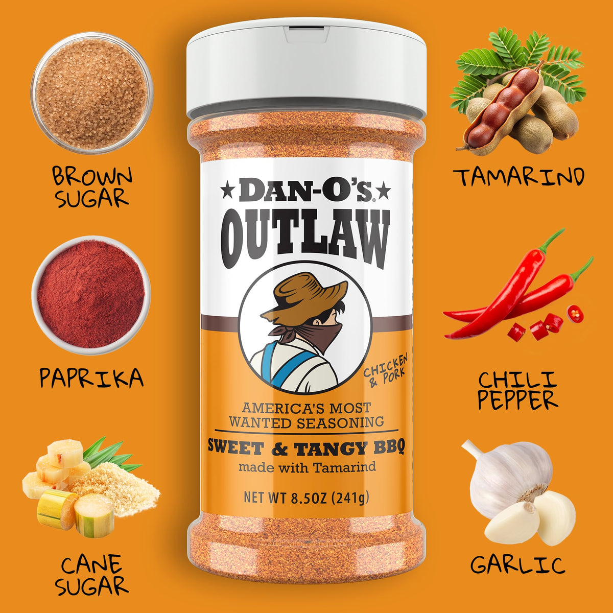Dan-O’s Outlaw BBQ Variety Pack – 3 Bottle Set (Sweet & Tangy Tamarind, Spicy, Sweet Caribbean)