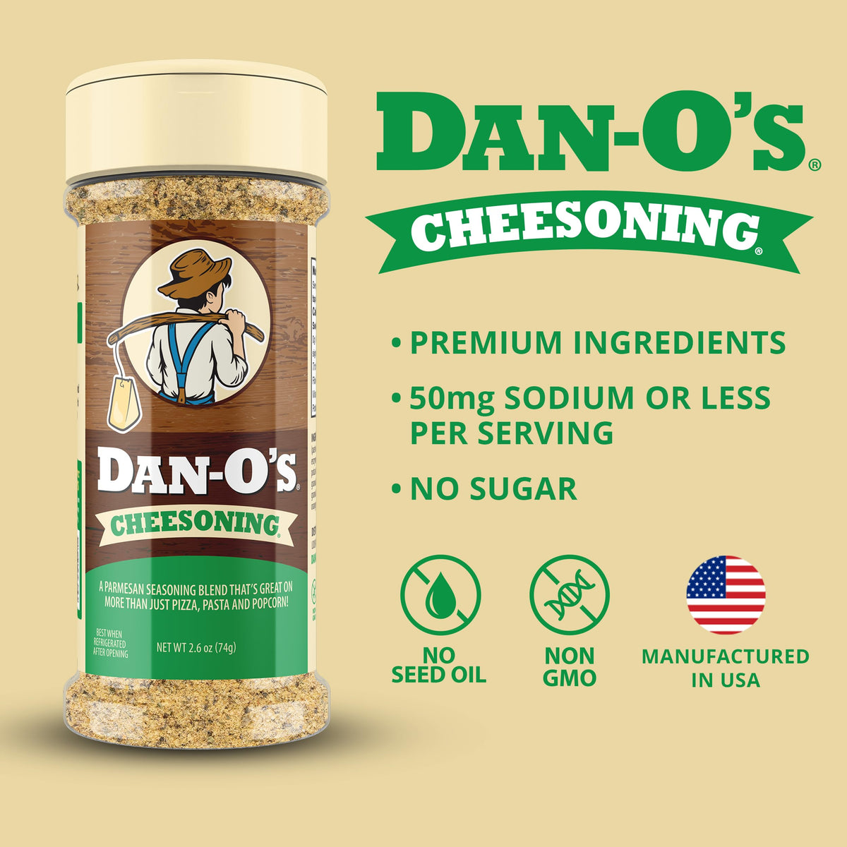 Dan-O's Cheesoning Block Seasoning Set — 4 Pack (Sugar Free, Zero Calorie)