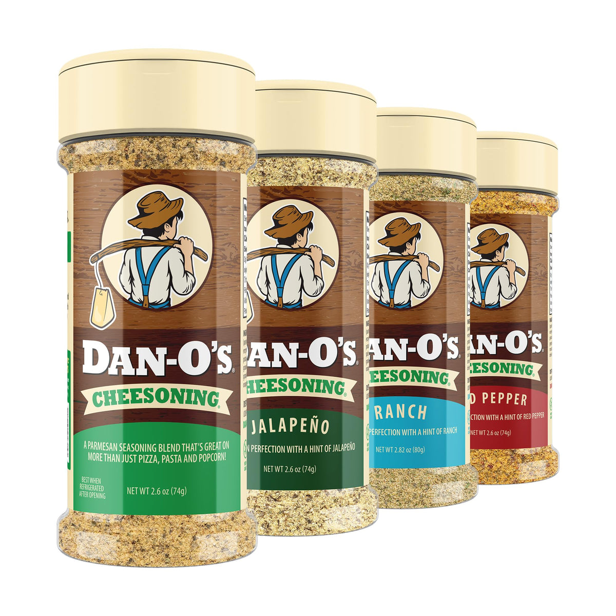 Dan-O's Cheesoning Block Seasoning Set — 4 Pack (Sugar Free, Zero Calorie)