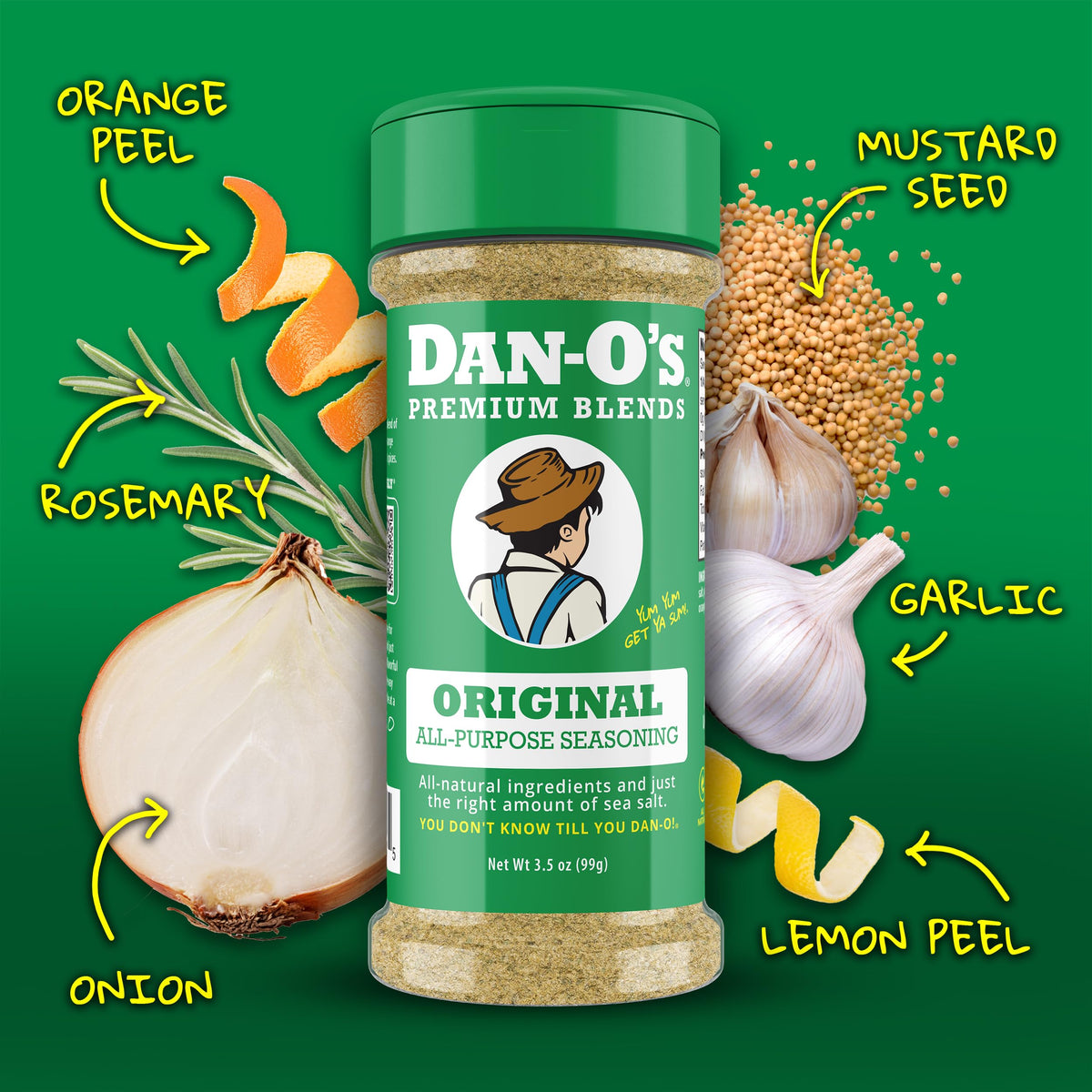 Dan-O's 4 Bottle Seasoning Set – Original, Preem-O, SEA-soning & Cajun
