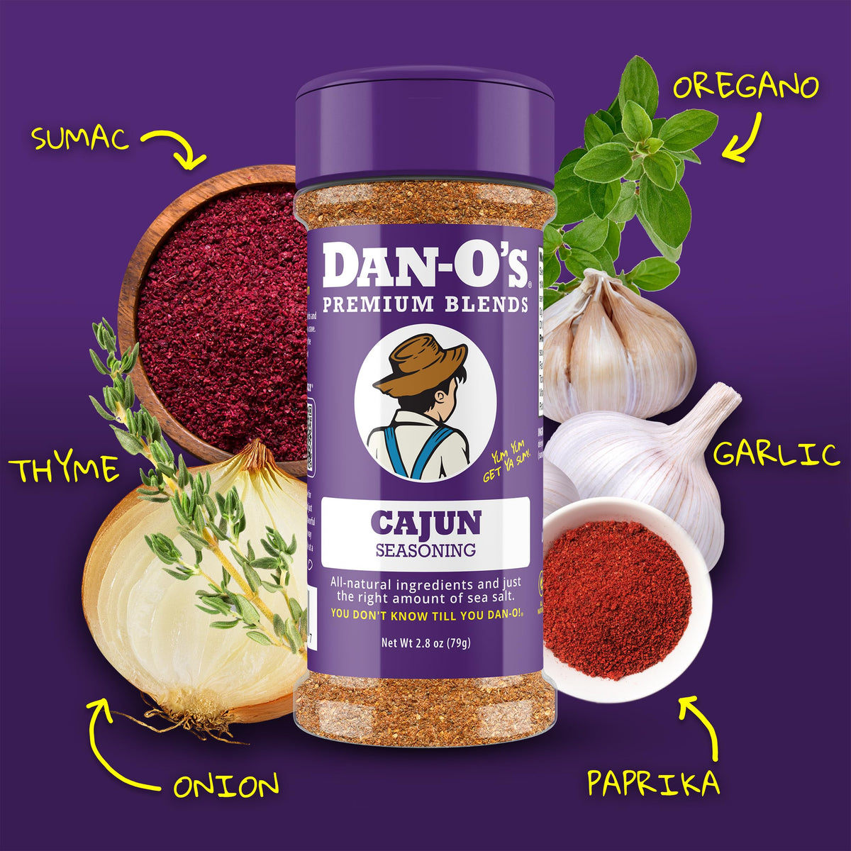 Dan-O's 4 Bottle Seasoning Set – Original, Preem-O, SEA-soning & Cajun