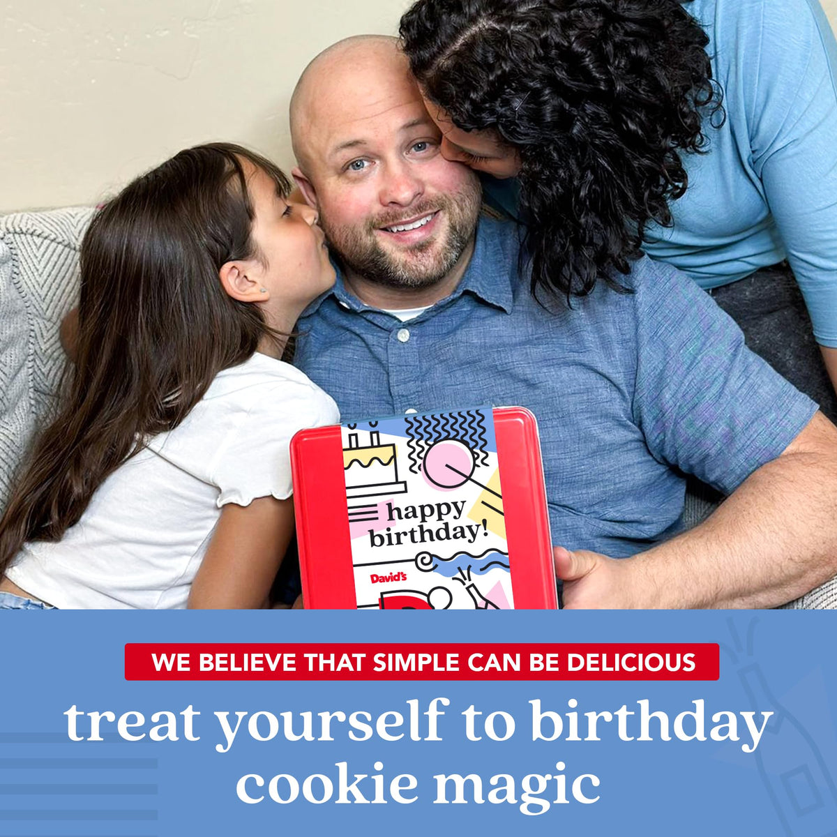 David's Cookies Happy Birthday Gift Sampler Tin – Crunchy Gourmet Cookies