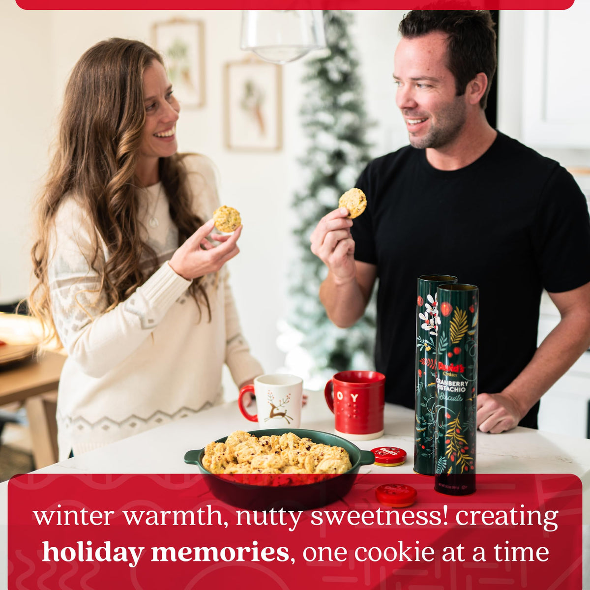 David’s Cookies Cranberry Pistachio Biscuits – Gourmet 2-Pack Gift Box