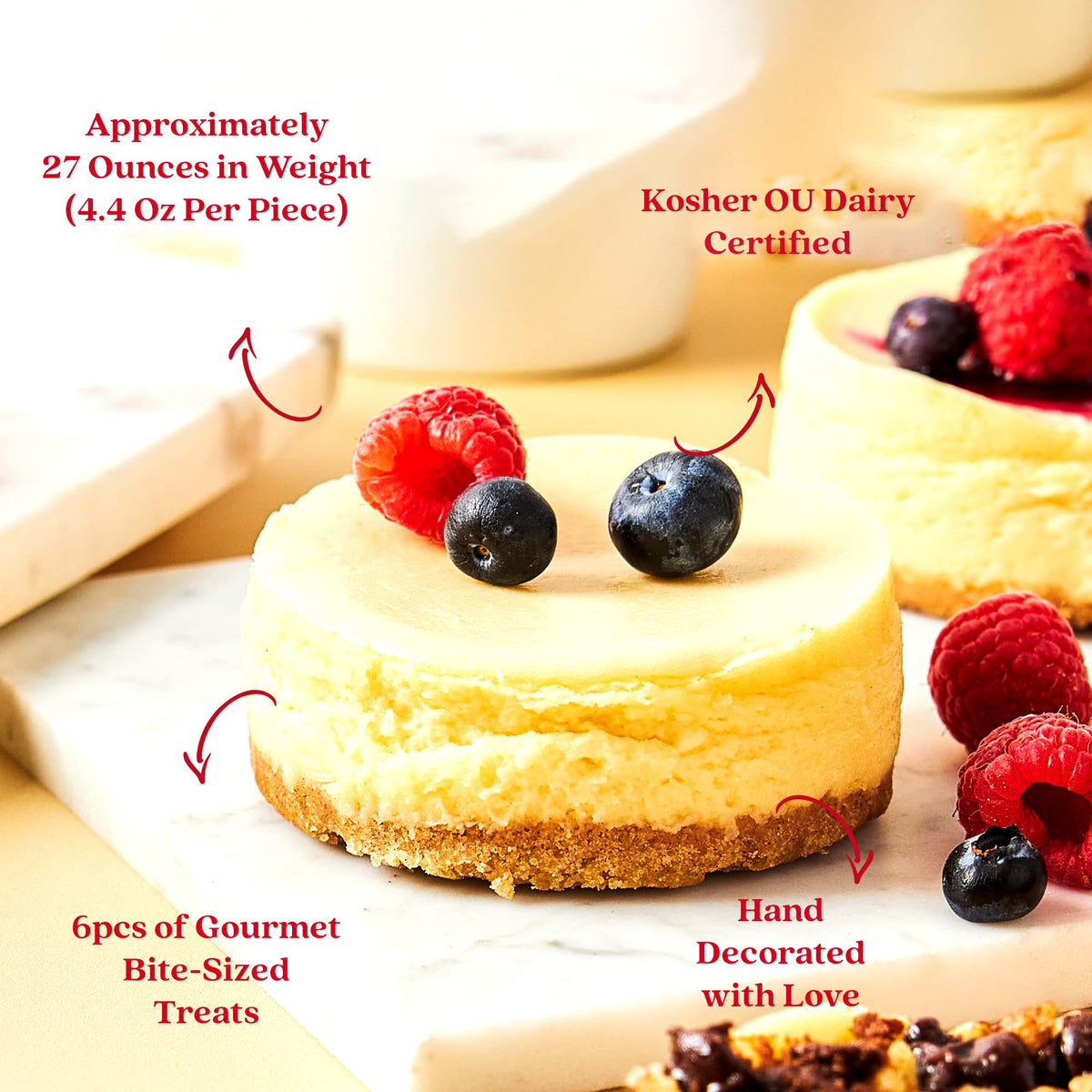 David’s Cookies New York Mini Cheesecakes – Creamy Six-Piece Dessert (6 pcs)