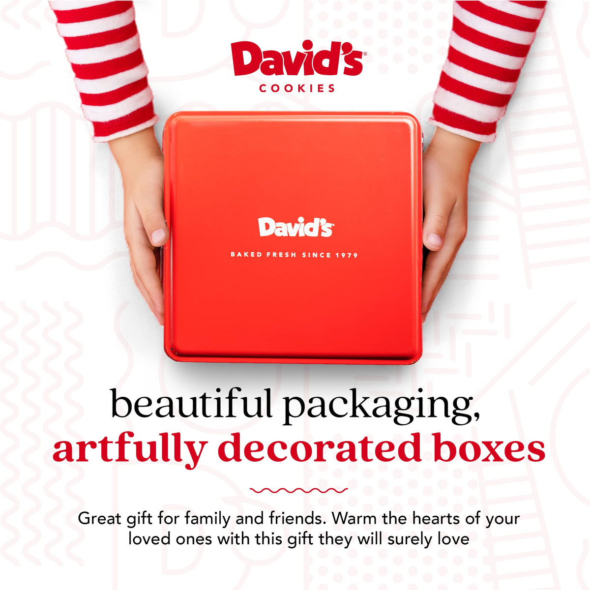 David's Cookies 2lbs Peanut Butter Cookies — Fresh, Preservative-Free Gift Tin