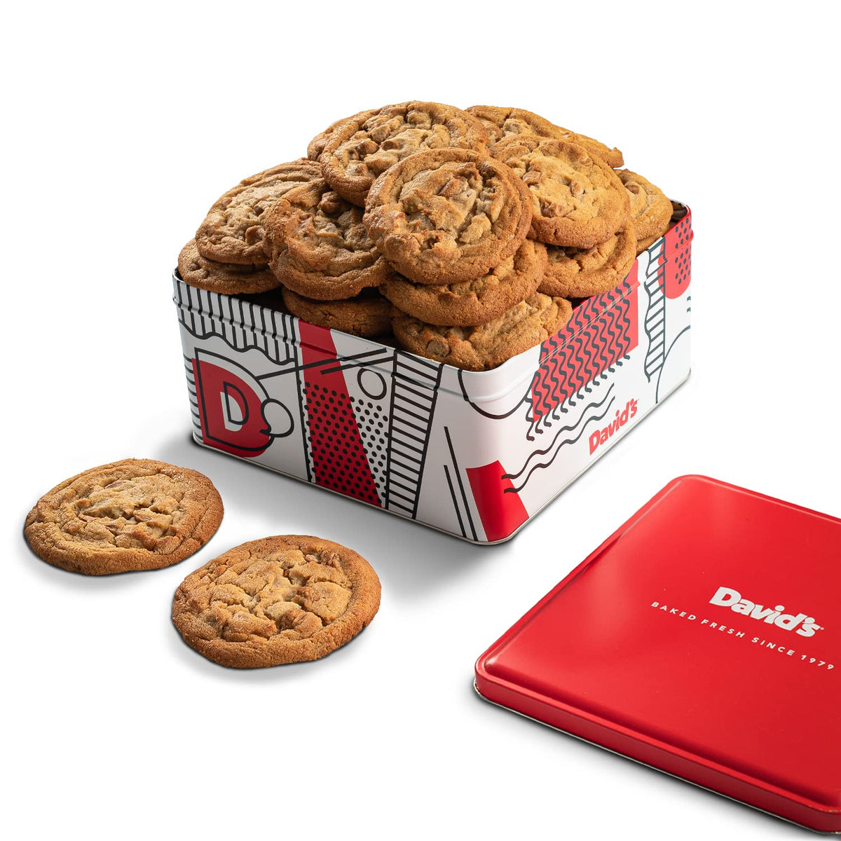 David's Cookies 2lbs Peanut Butter Cookies — Fresh, Preservative-Free Gift Tin