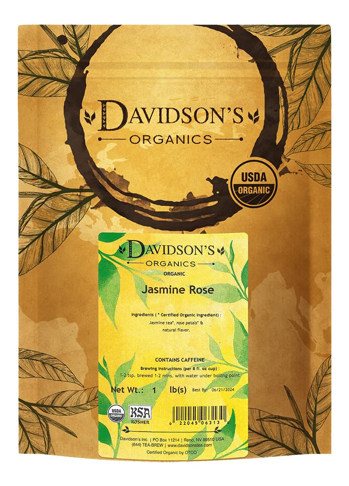 Davidson's Jasmine Rose Loose Leaf Tea, 16 oz – Organic