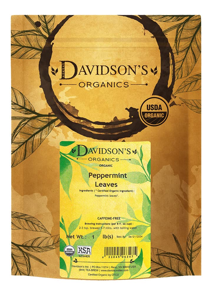 Davidson's Organic Peppermint Leaves – 16 oz Loose Leaf Bulk Tea