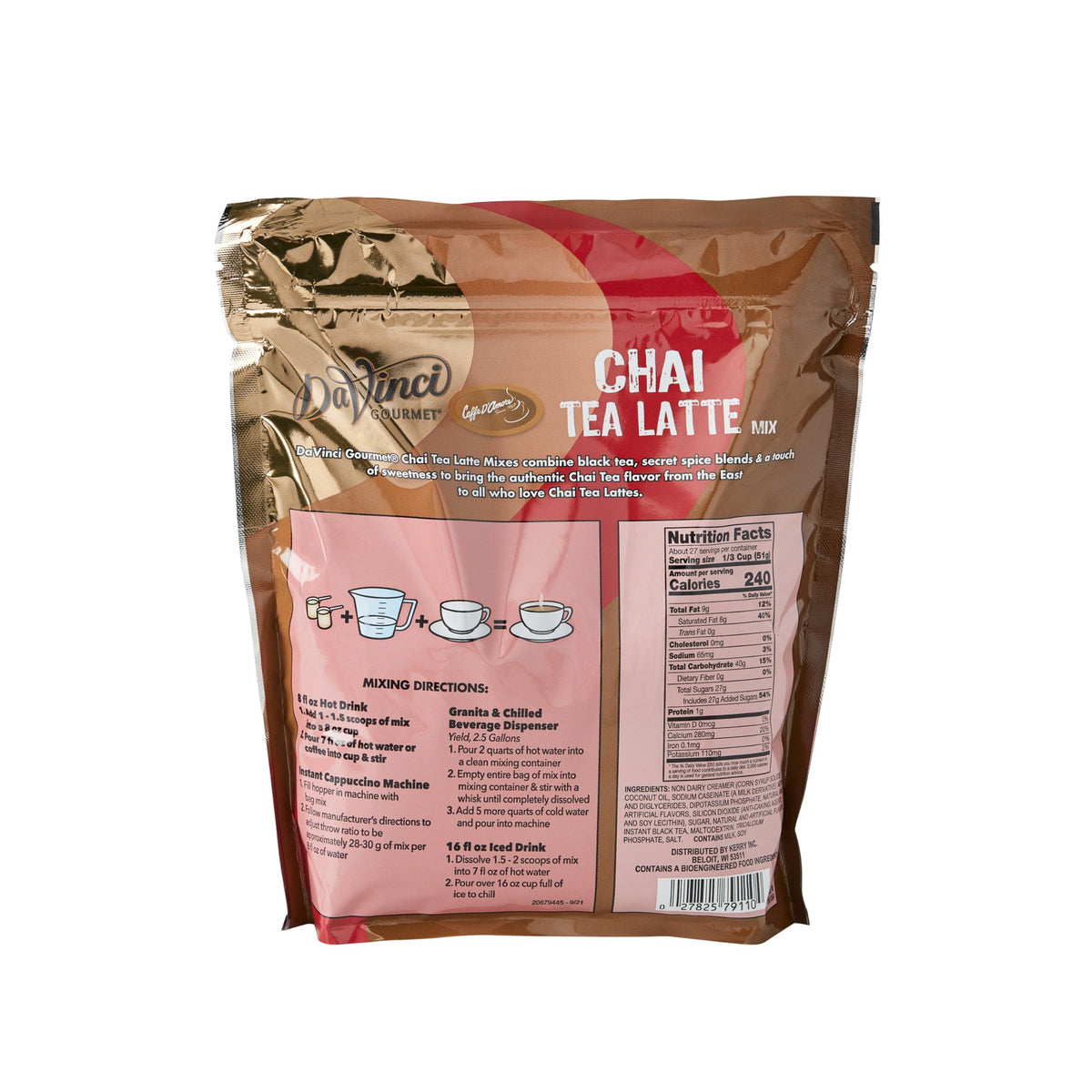 DaVinci Gourmet Chai Amore East India Spice Latte Mix – 3 lb