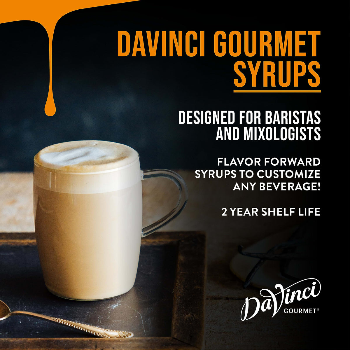 DaVinci Gourmet Classic White Chocolate Syrup, 25.4 fl oz (Pack of 4)