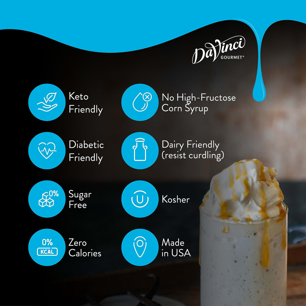 DaVinci Gourmet Sugar-Free Butter Rum Syrup, 25.4 oz (Pack of 4) – Creamy Butter Rum Flavor Without Sugar