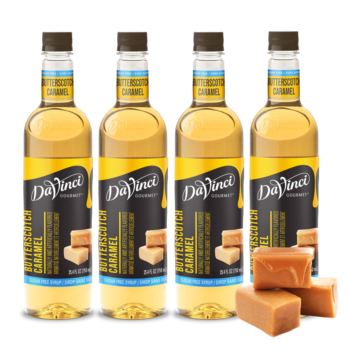 DaVinci Gourmet Sugar-Free Butterscotch Caramel Syrup, 25.4 fl oz Pack of 4