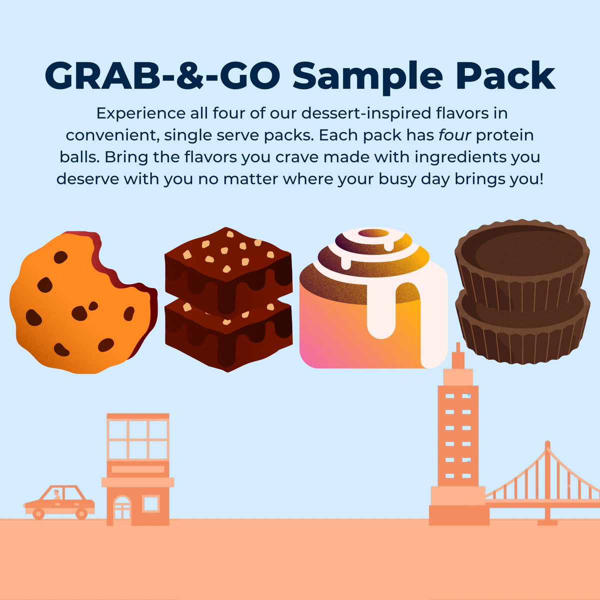 Day Out Protein Snack Balls – Variety Pack 8x2oz | Gluten‑Free, Vegan, 12g Protein