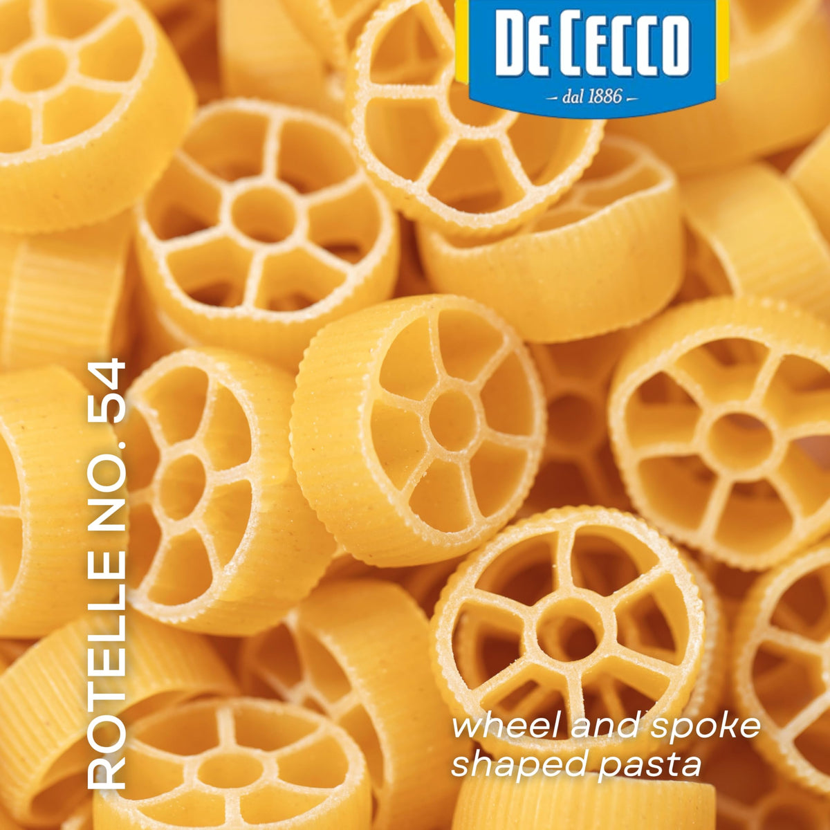 De Cecco Rotelle No. 54 Pasta – 16 oz, Pack of 5 | Bronze-Dried Durum Wheat, Authentic Italian