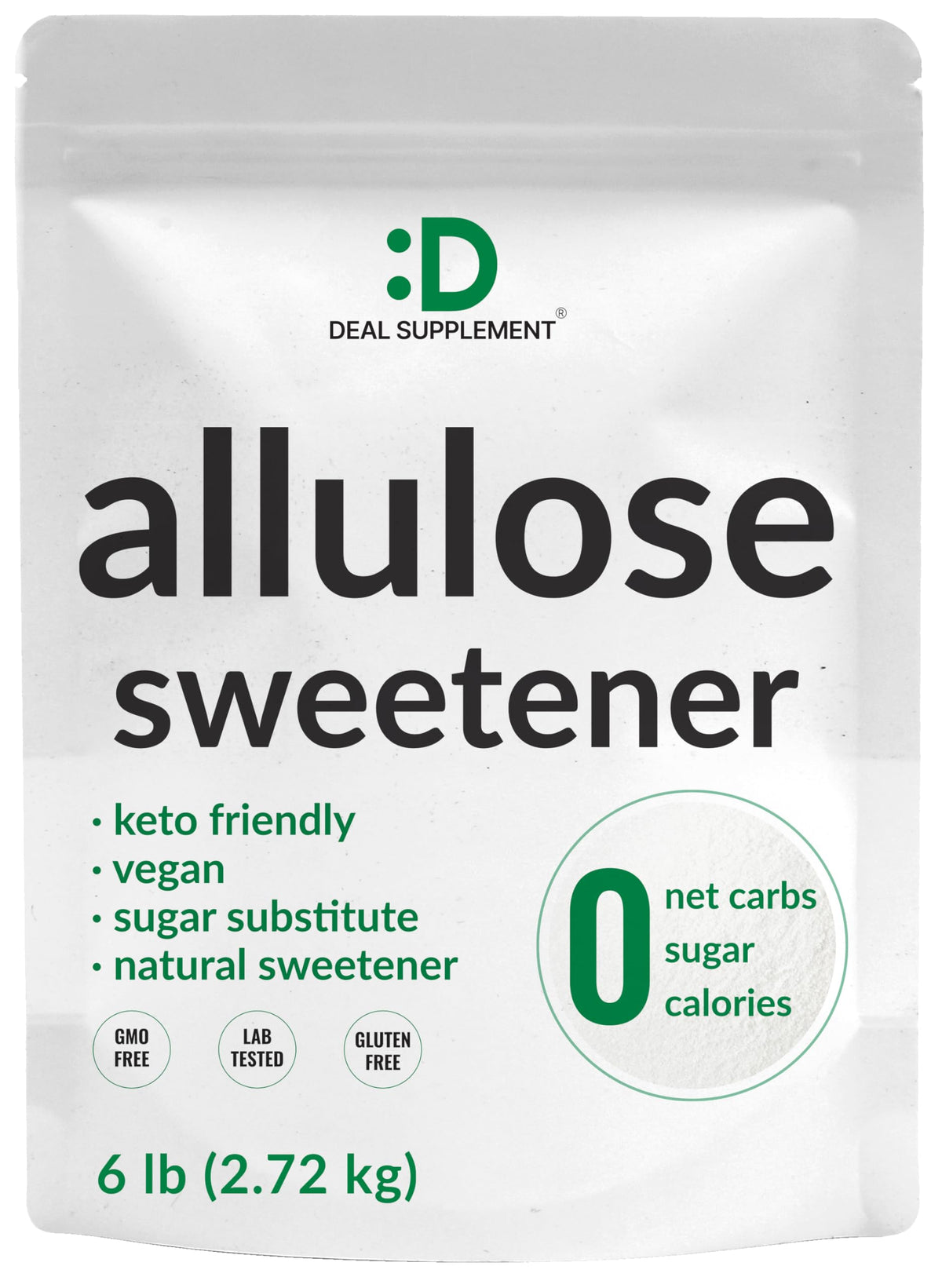 Deal Supplement Allulose Sweetener – 6 Pounds, No Aftertaste, Zero Net Carbs, Keto & Vegan