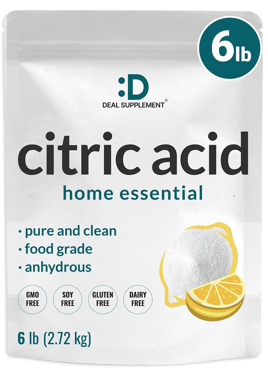 Citric Acid 6 Pounds – Food-Grade Anhydrous Citric Acid | DEAL SUPPLEMENT