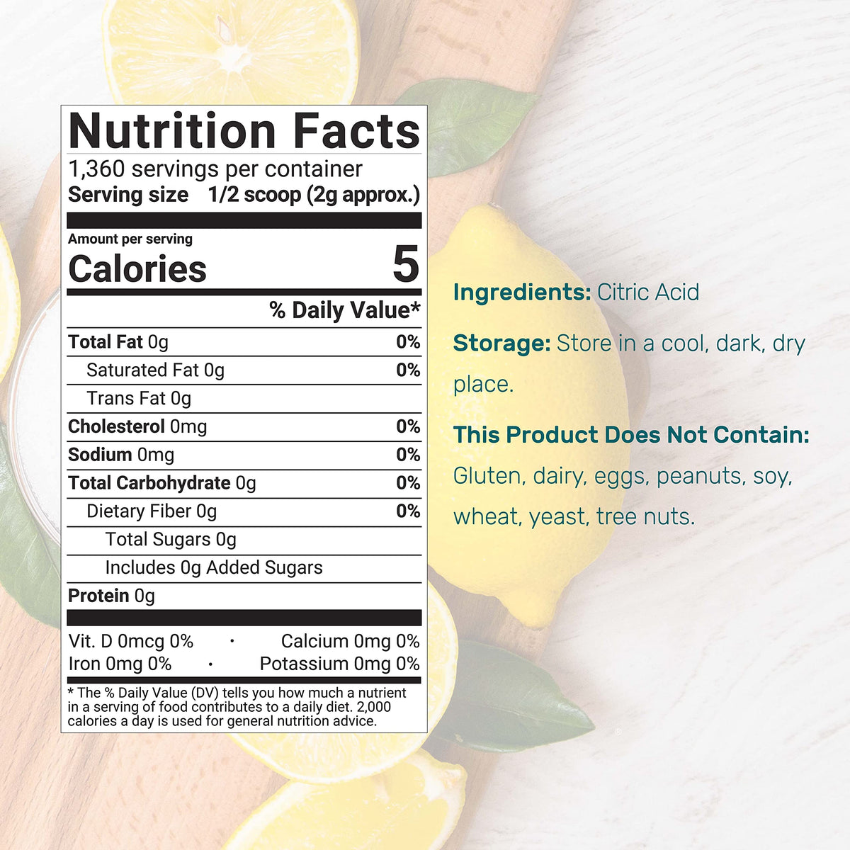Citric Acid 6 Pounds – Food-Grade Anhydrous Citric Acid | DEAL SUPPLEMENT
