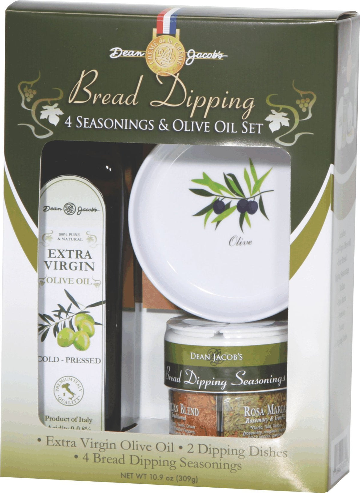 Dean Jacob's Bread Dipping for 2 Boxed Set – 4 Flavors & Dipping Dishes
