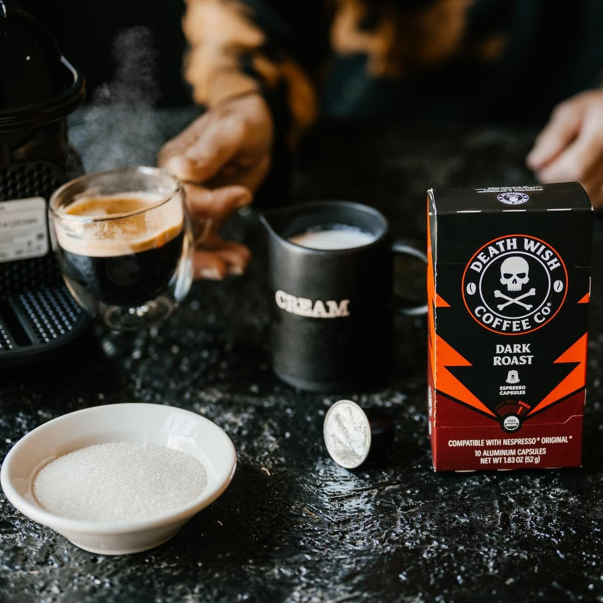 Death Wish Coffee Capsules for Nespresso Original | Organic Dark Roast